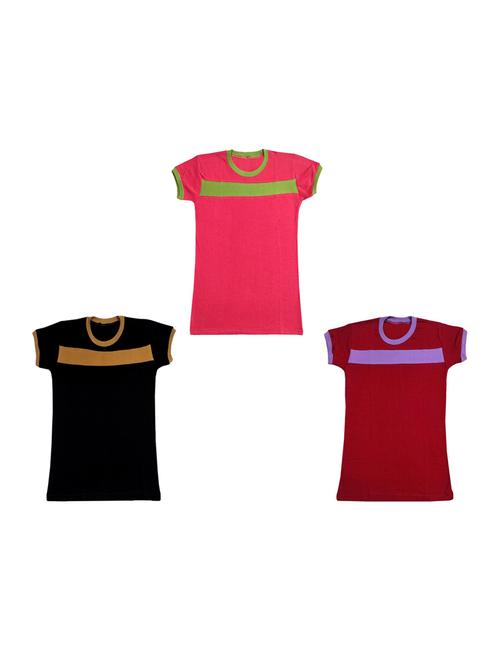 pack of 3 multi colored taped t-shirt - 19566127 - Very Small Image - 1