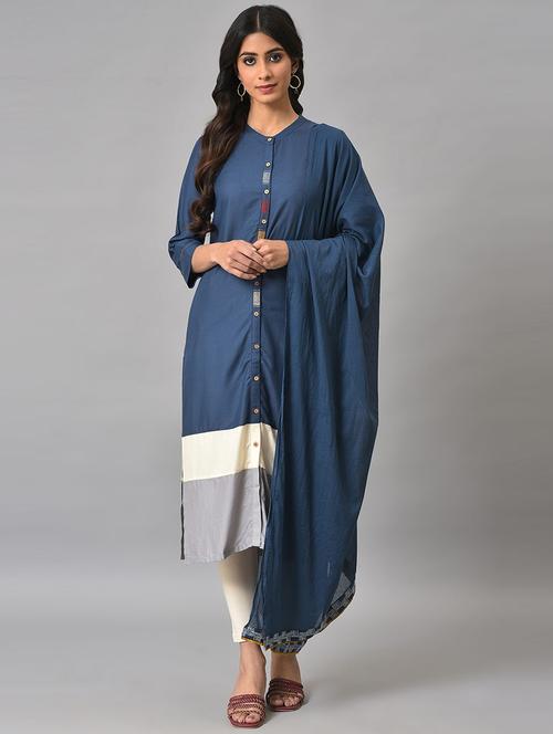 solids kurta churidaar sets - 19566901 - Very Small Image - 1