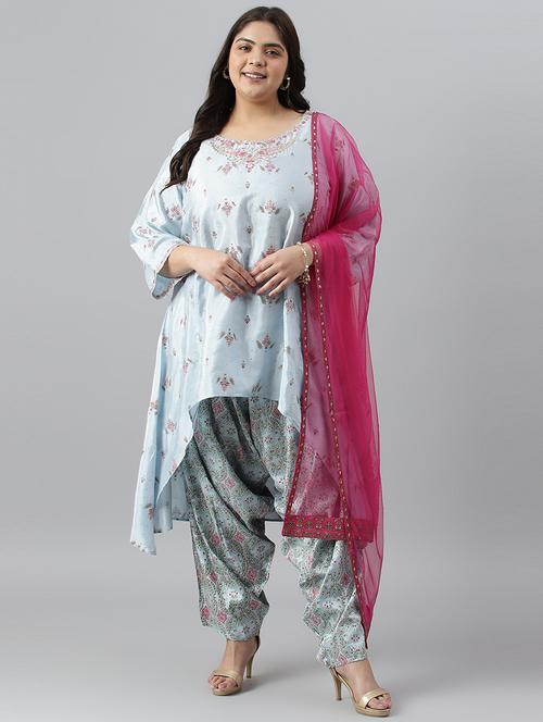 printed kurta salwar set - 19566918 - Very Small Image - 1
