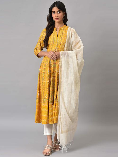 printed kurta pant set - 19566941 - Very Small Image - 1