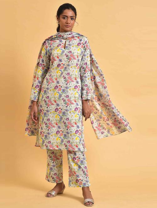 printed kurta pant set - 19566978 - Very Small Image - 1