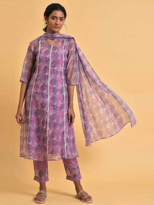 printed kurta pant set - 19566981 - Very Small Image - 1