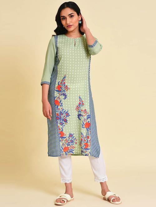printed kurta pant set - 19567000 - Very Small Image - 1