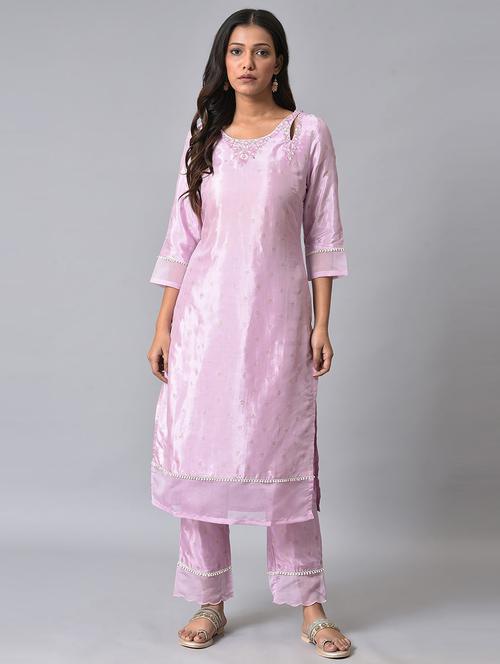 embroidered kurta pant set - 19567025 - Very Small Image - 1