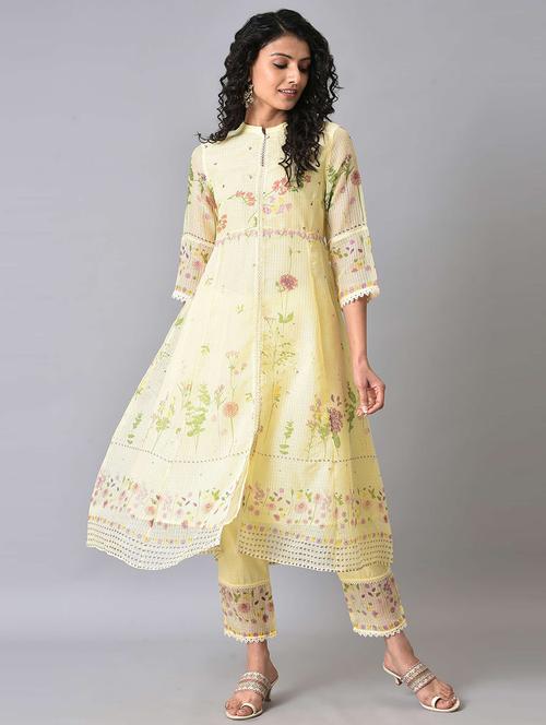 printed kurta pant set - 19567036 - Very Small Image - 1