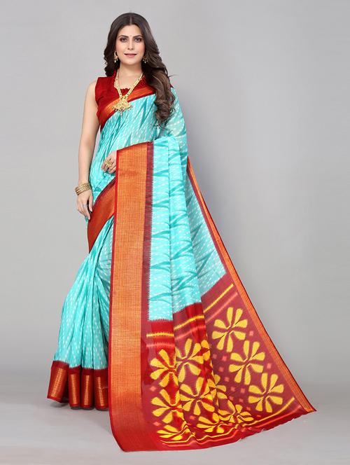 self design woven saree with blouse - 19567250 - Very Small Image - 1