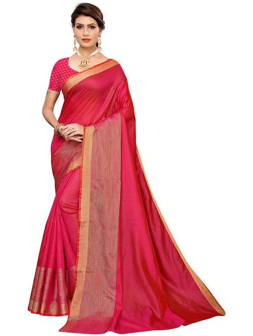 self design plain saree with blouse - 19567264 - Very Small Image - 1