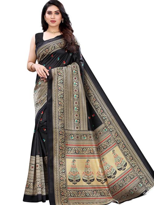 printed mysore saree with blouse - 19567729 - Very Small Image - 1