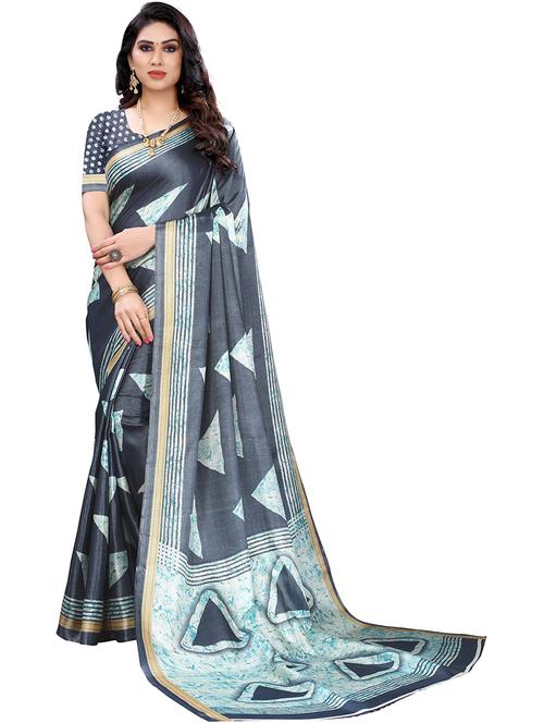 printed bhagalpuri saree with blouse - 19567779 - Very Small Image - 1
