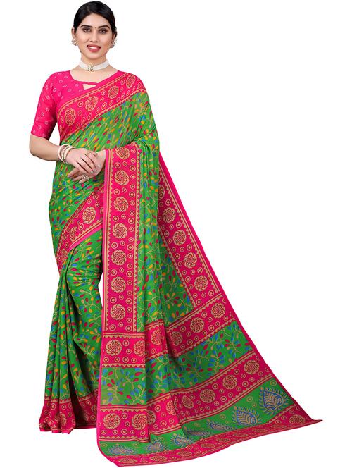 printed bhagalpuri saree - 19567811 - Very Small Image - 1