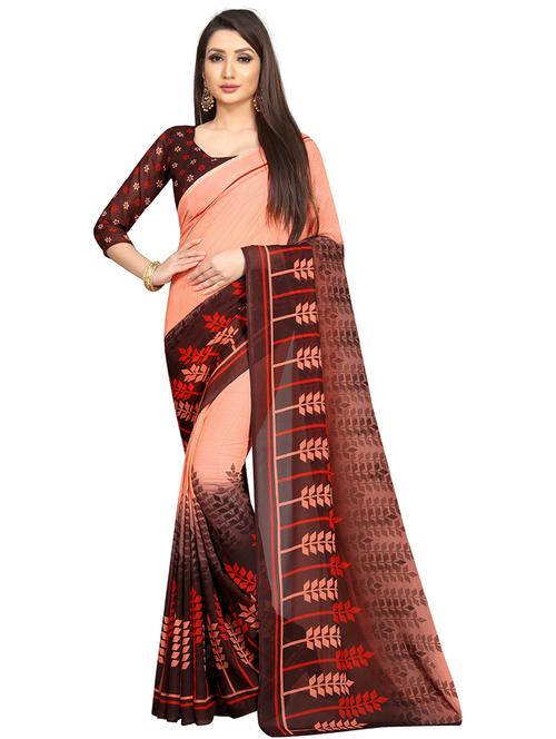 ombre printed saree with blouse - 19568156 - Very Small Image - 1