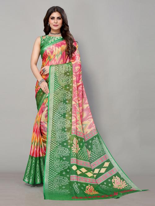 chiffon brasso saree with blouse - 19568323 - Very Small Image - 1