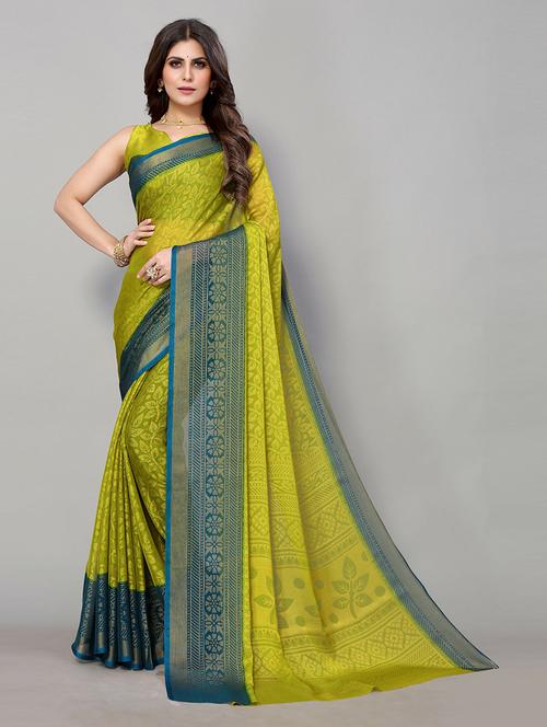 chiffon brasso saree with blouse - 19568330 - Very Small Image - 1