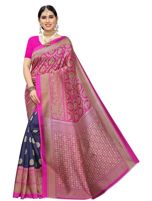 blue art silk kanjivaram saree - 19568520 - Very Small Image - 1
