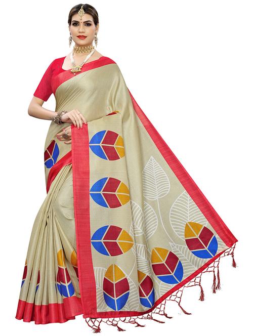 beige art silk mysore saree - 19568543 - Very Small Image - 1