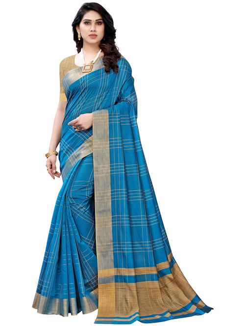 cotton silk woven saree with blouse - 19568571 - Very Small Image - 1
