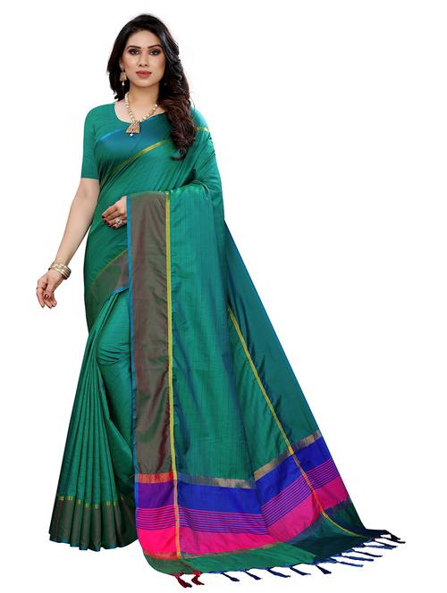 cotton silk maheshwari saree with blouse - 19568579 - Very Small Image - 1