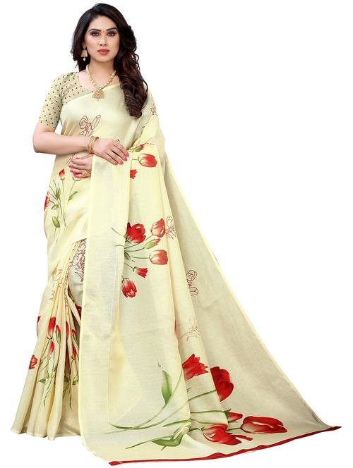 cotton blend saree with blouse - 19568596 - Very Small Image - 1