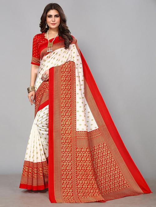 red art silk mysore saree with blouse - 19568653 - Very Small Image - 1