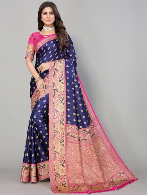 printed mysore saree with blouse - 19569284 - Very Small Image - 1