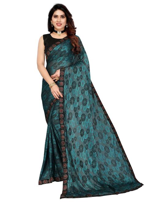 self design printed saree with blouse - 19569353 - Very Small Image - 1