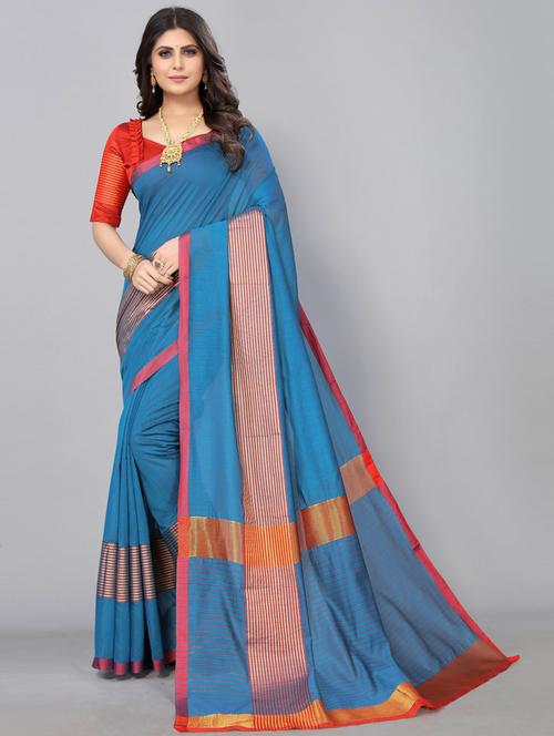 cotton green saree - 19569427 - Very Small Image - 1