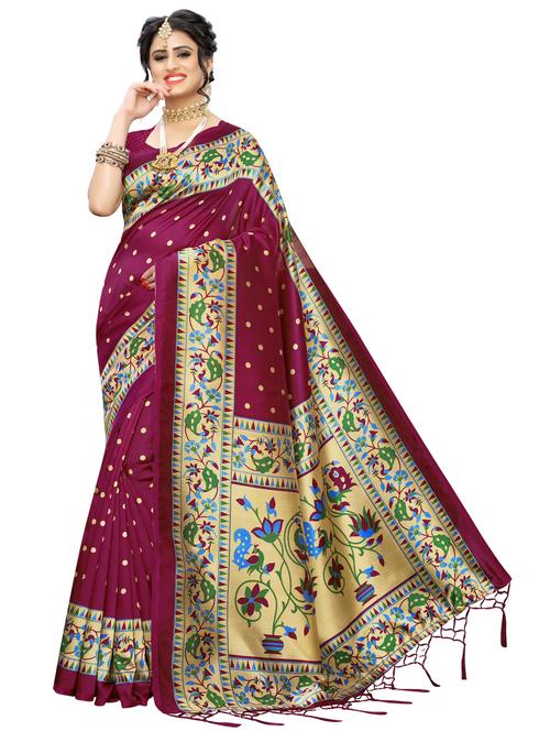 paithani silk saree with blouse - 19569457 - Very Small Image - 1