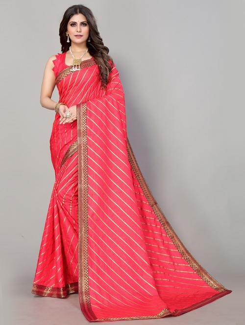 silk blend golden print saree - 19569512 - Very Small Image - 1