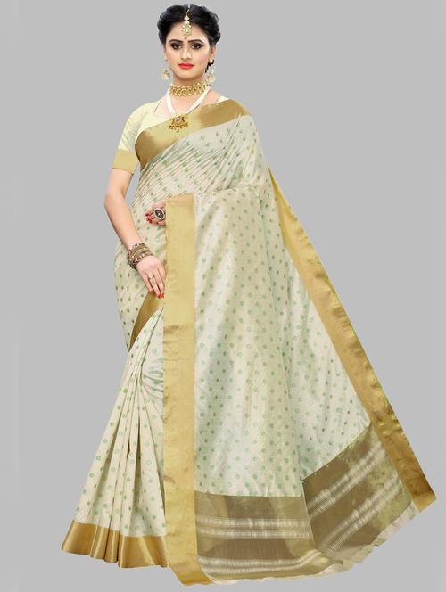 zari work kasavu saree with blouse - 19569806 - Very Small Image - 1