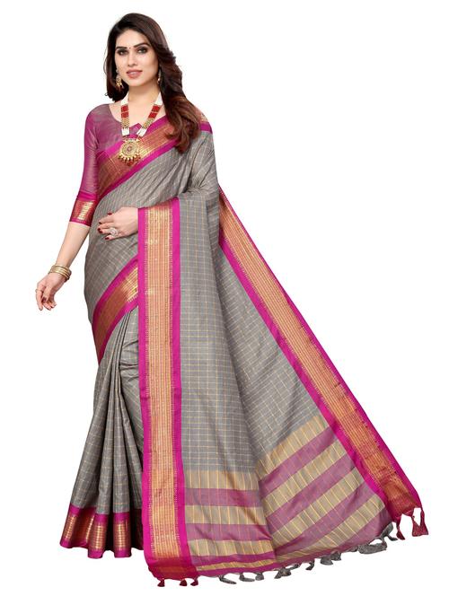 self design chettinadu saree - 19571236 - Very Small Image - 1