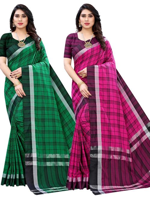 pack of 3 printed saree - 19571314 - Very Small Image - 1
