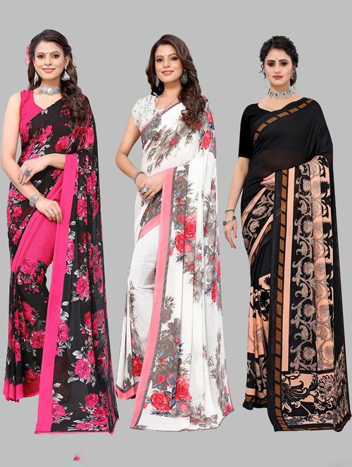 multi colored printed saree - 19571847 - Very Small Image - 1