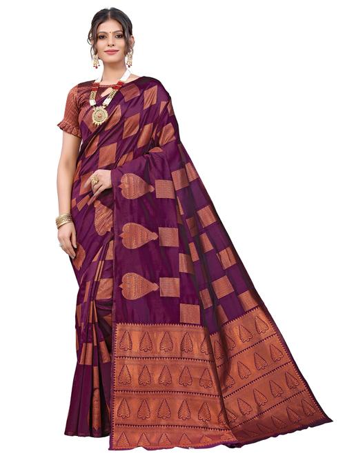 jaquard purle saree - 19572297 - Very Small Image - 1