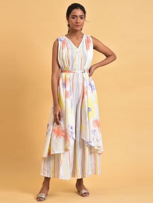 v-neck regular jumpsuit - 19572381 - Very Small Image - 1