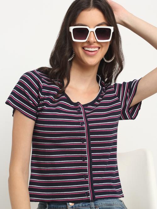 women's straight scoop neck top - 19572703 - Very Small Image - 1