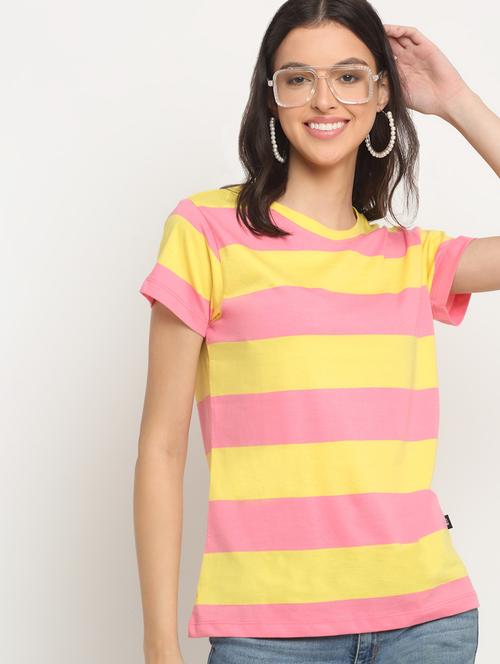 yellow cotton regular tshirt - 19572743 - Very Small Image - 1