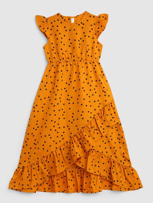 yellow printed frock - 19574599 - Very Small Image - 1