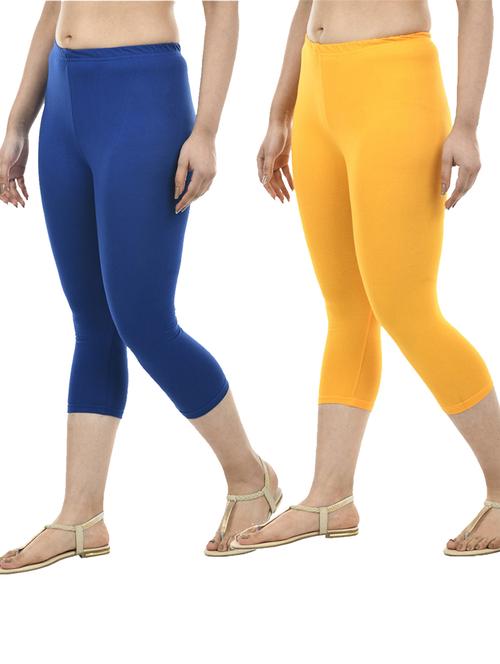 pack of 2 solid capri leggings - 19574686 - Very Small Image - 1