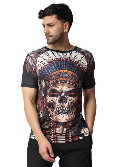 round neck printed regular t-shirt - 19574911 - Very Small Image - 1
