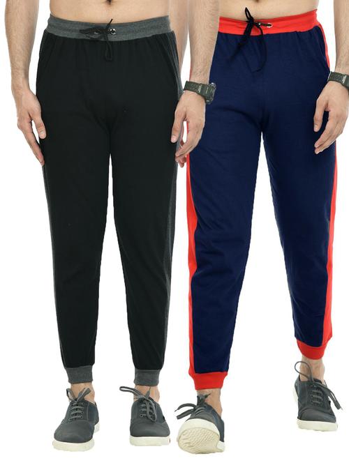 men mid rise full length track pant combo - 19575598 - Very Small Image - 1
