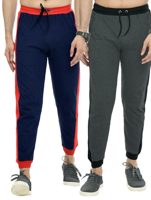 men mid rise full length track pant combo - 19575603 - Very Small Image - 1