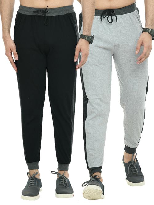men mid rise full length track pant combo - 19575605 - Very Small Image - 1