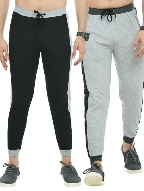 men mid rise full length track pant combo - 19575608 - Very Small Image - 1
