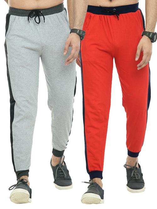men mid rise full length track pant combo - 19575609 - Very Small Image - 1