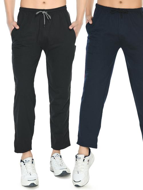 men mid rise full length track pant combo - 19576301 - Very Small Image - 1