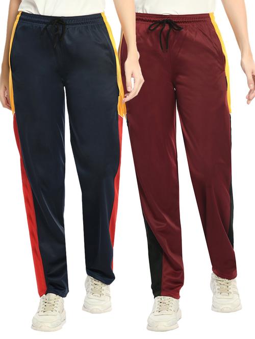 women mid rise track pant combo - 19576427 - Very Small Image - 1