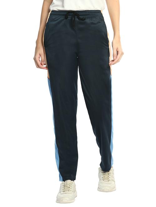 blue colored polyester track pant - 19576453 - Very Small Image - 1