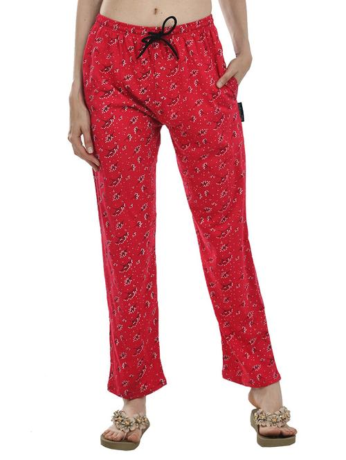 red cotton track pant - 19577001 - Very Small Image - 1