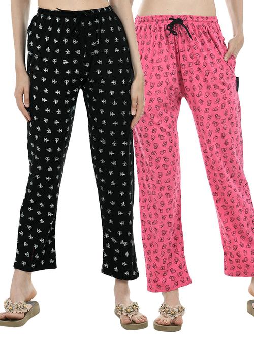 cotton printed track pants combo - 19577197 - Very Small Image - 1