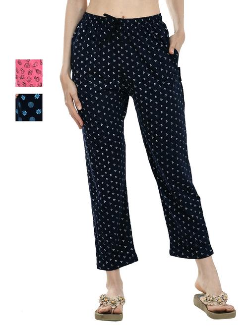 cotton printed track pants combo - 19577241 - Very Small Image - 1